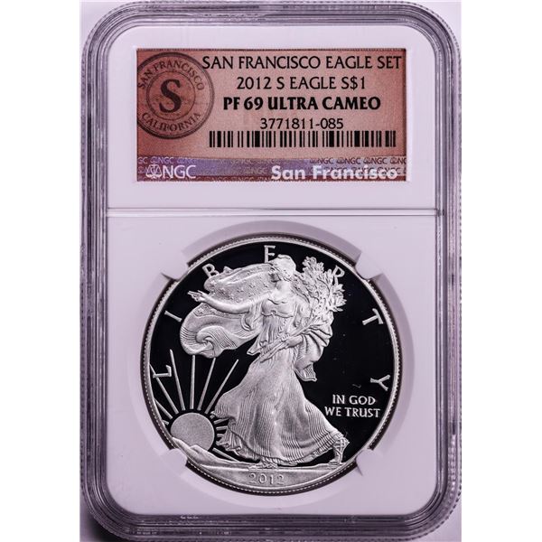 2012-S $1 Proof American Silver Eagle Coin NGC PF69 Ultra Cameo