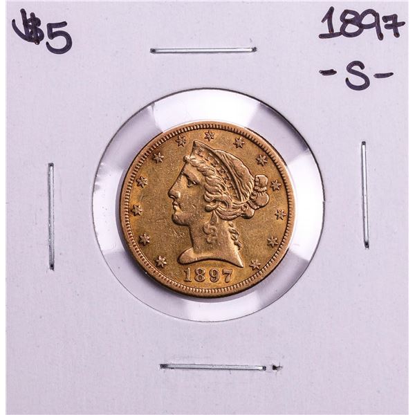 1897-S $5 Liberty Head Half Eagle Gold Coin