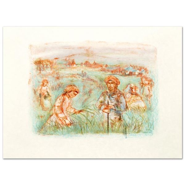 Hibel (1917-2014) "Fields Near Chartres" Limited Edition Lithograph On Rice Paper