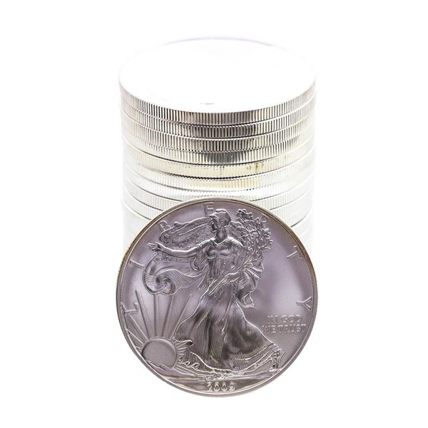 Roll of (20) Brilliant Uncirculated 2009 $1 American Silver Eagle Coins