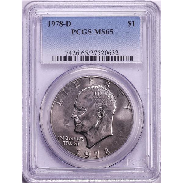 1978-D $1 Eisenhower Dollar Coin PCGS MS65
