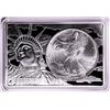 Image 1 : 1993 $1 American Silver Eagle Coin & 2oz Silver Bar Set