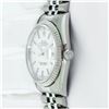 Image 4 : Rolex Men's Stainless Steel White Index Datejust Watch