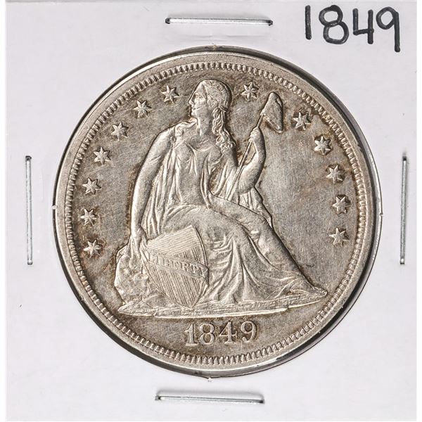 1849 $1 Seated Liberty Silver Dollar Coin