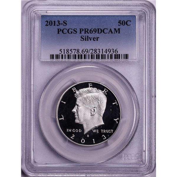 2013-S Proof Kennedy Half Dollar Silver Coin PCGS PR69DCAM