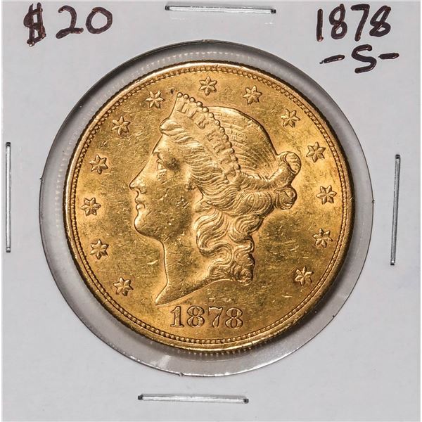 1878-S $20 Liberty Head Double Eagle Gold Coin
