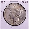 Image 1 : 1934 $1 Peace Silver Dollar Coin