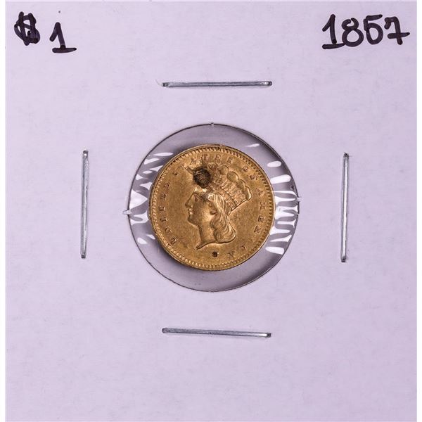 1857 $1 Indian Princess Head Gold Dollar Coin