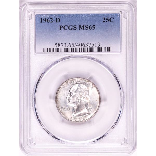 1962-D Washington Quarter Coin PCGS MS65
