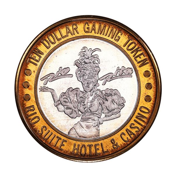 .999 Silver Rio Suite Hotel Las Vegas, NV $10 Casino Limited Edition Gaming Token