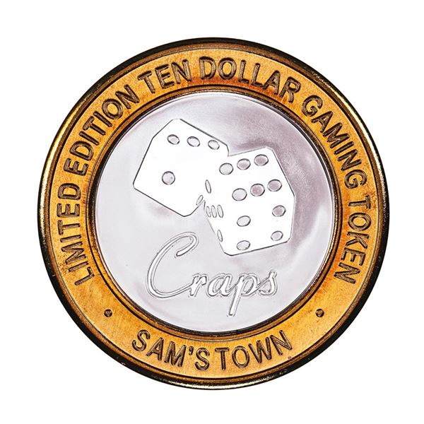 .999 Silver Sam's Town Las Vegas, NV $10 Casino Limited Edition Gaming Token