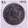 Image 1 : 1843 $1 Seated Liberty Silver Dollar Coin