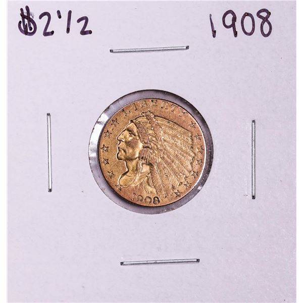 1908 $2 1/2 Indian Head Quarter Eagle Gold Coin