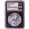 Image 1 : 2017 South Africa Krugerrand Silver Coin NGC SP69 First Releases