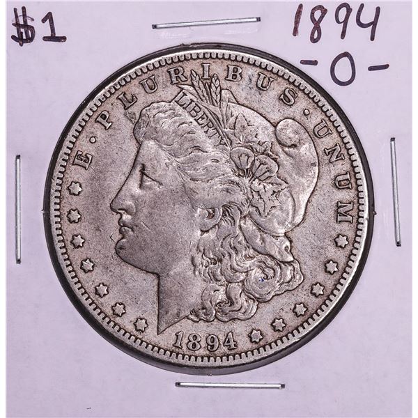 1894-O $1 Morgan Silver Dollar Coin Rim Bump on Reverse