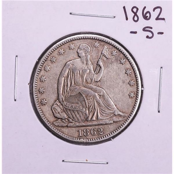 1862-S Seated Liberty Half Dollar Coin