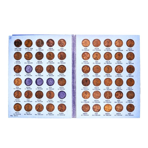 1909-1940 Lincoln Head Cent (84) Coin Set in Book