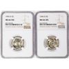 Image 1 : Lot of (2) 1943-D Jefferson Nickel Coins NGC MS66 5FS