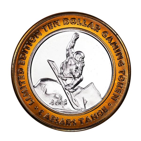 .999 Fine Silver Caesars Tahoe Lake Tahoe, Nevada $10 Limited Edition Gaming Token