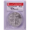 Image 1 : 2012-(S) $1 American Silver Eagle Coin PCGS MS70 Mercanti Signed First Strike