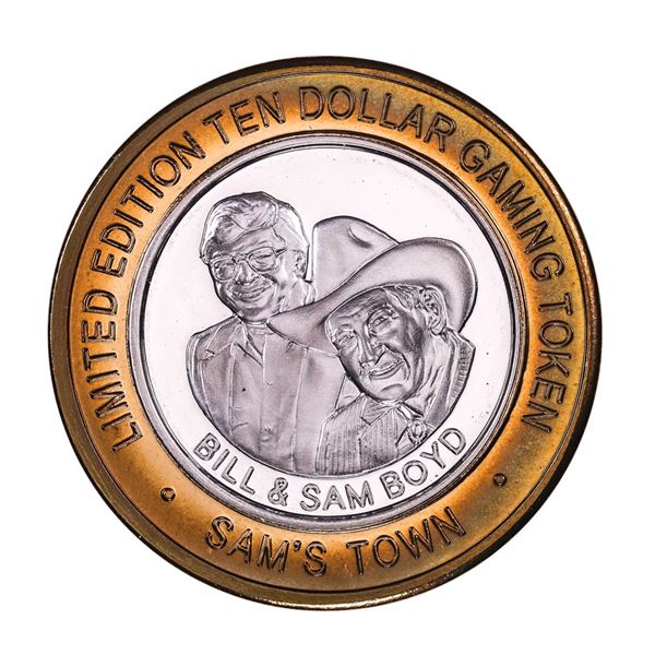 .999 Silver Sam's Town Las Vegas, NV $10 Casino Limited Edition Gaming Token