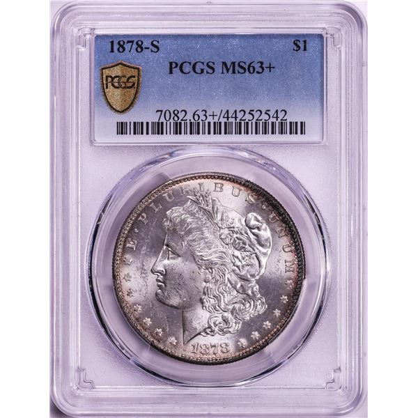 1878-S $1 Morgan Silver Dollar Coin PCGS MS63+