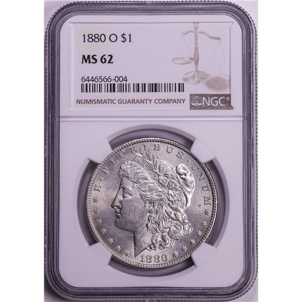 1880-O $1 Morgan Silver Dollar Coin NGC MS62