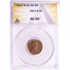 Image 1 : 1917-S Lincoln Wheat Cent Coin ANACS AU50