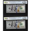 Image 1 : (2) Consec. 2017A $100 Federal Reserve Bank Notes PCGS Choice/Gem Unc. 64PPQ/65PPQ