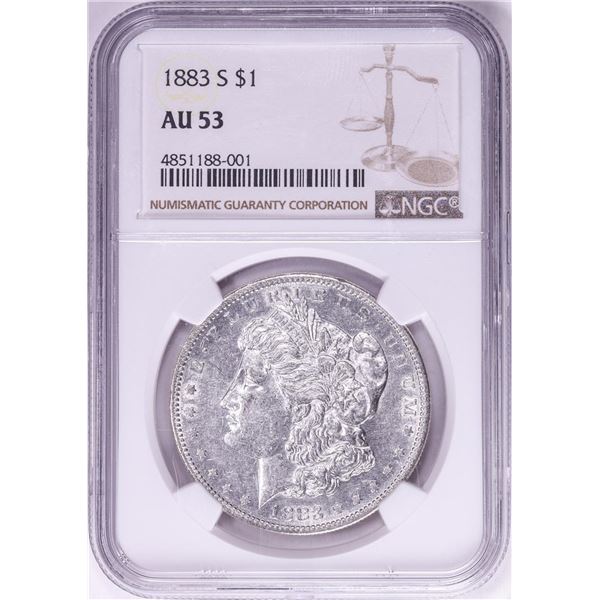 1883-S $1 Morgan Silver Dollar Coin NGC AU53