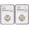 Image 1 : Lot of (2) 1943-D Jefferson Nickel Coins NGC MS66 5FS