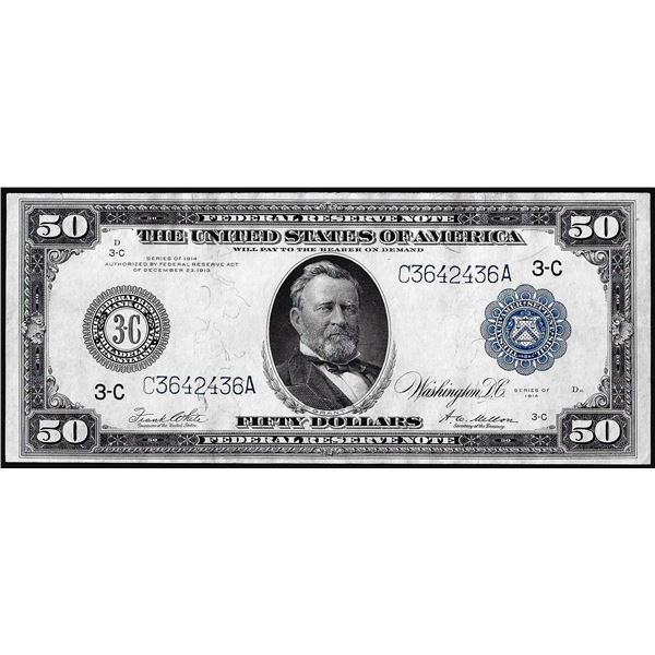 1914 $50 Federal Reserve Note Philadelphia
