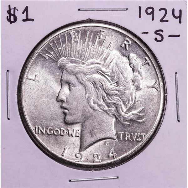 1924-S $1 Peace Silver Dollar Coin