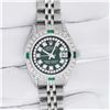 Image 3 : Rolex Ladies Stainless Steel Green Diamond Datejust Wristwatch