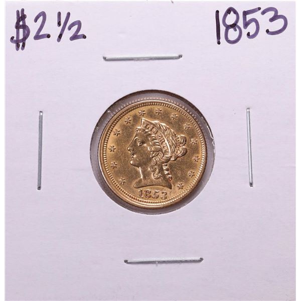 1853 $2 1/2 Liberty Head Quarter Eagle Gold Coin