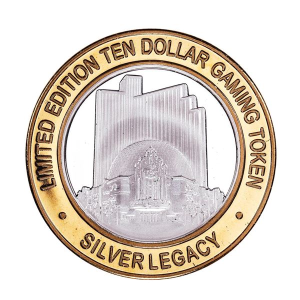 .999 Silver Silver Legacy Reno, Nevada $10 Casino Limited Edition Gaming Token
