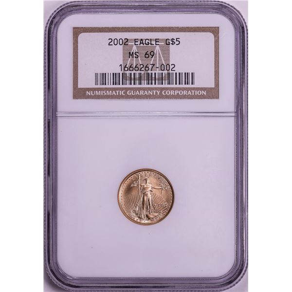 2002 $5 American Eagle Gold Coin NGC MS69