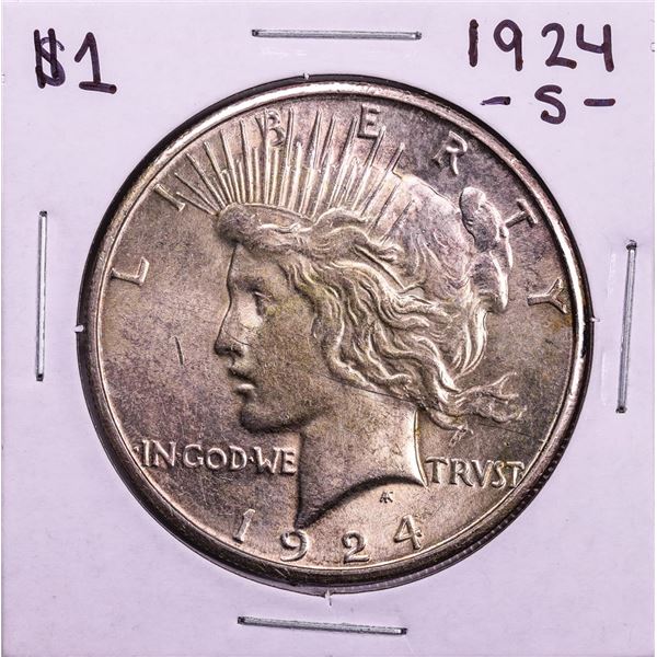 1924-S $1 Peace Silver Dollar Coin