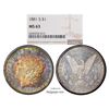 Image 1 : 1881-S $1 Morgan Silver Dollar Coin NGC MS63 Amazing Toning