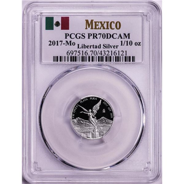 2017-Mo Mexico Proof 1/10 oz Silver Libertad Coin PCGS PR70DCAM