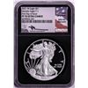 Image 1 : 2021-W $1 Proof American Silver Eagle Coin NGC PF70 Ultra Cameo FDOI Mercanti Signed