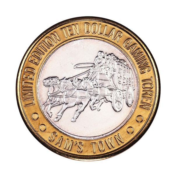 .999 Silver Sam's Town Las Vegas, NV $10 Casino Limited Edition Gaming Token