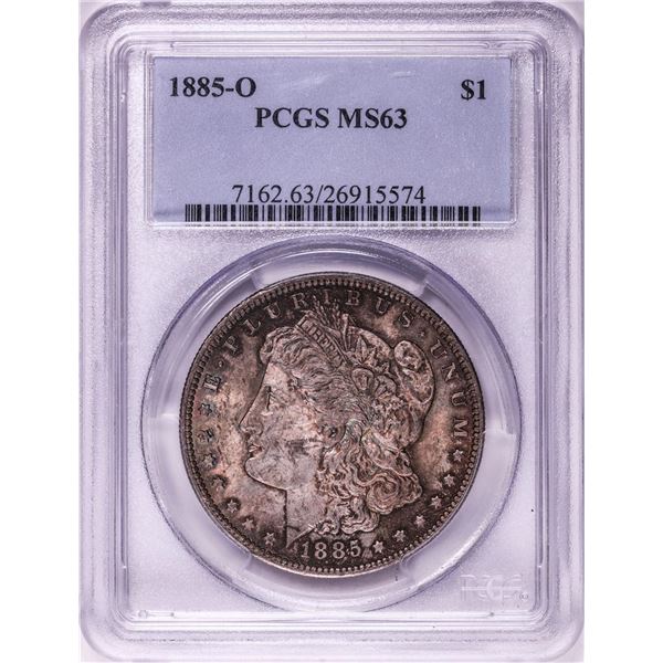 1885-O $1 Morgan Silver Dollar Coin PCGS MS63