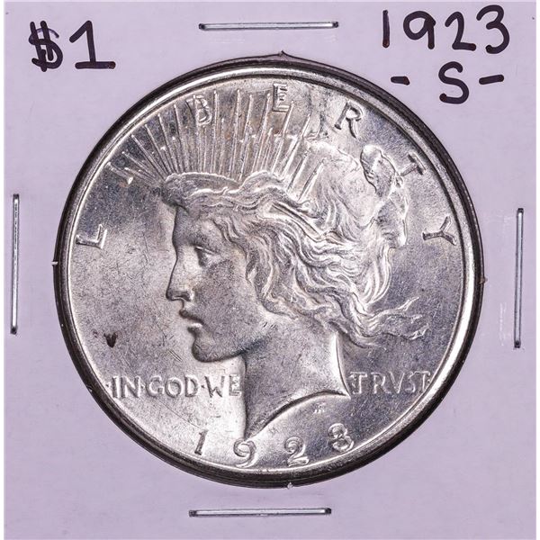 1923-S $1 Peace Silver Dollar Coin