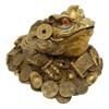 Image 2 : Large Brass Gilded Money Frog 