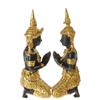 Image 2 : Male & Female Bronze Gilded Temple Guards