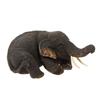 Hand Carved Teak Reclining Elephant