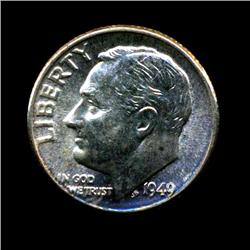 1949 Roosevelt Dime GEM ERROR