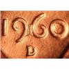 1960D Lincoln Cent Die Error Bridged 9 & 6 BU Rare