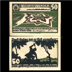 1922 50 Pfennig Vechtae Germany RARE Crisp Unc Note